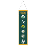 Oakland Athletics Banner Wool 8x32 Heritage Evolution Design - Special Order-0