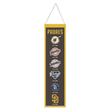 San Diego Padres Banner Wool 8x32 Heritage Evolution Design-0