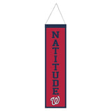 Washington Nationals Banner Wool 8x32 Heritage Slogan Design - Special Order-0