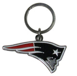 New England Patriots Chrome Logo Cut Keychain - Team Fan Cave