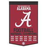 Alabama Crimson Tide Banner Wool 24x38 Dynasty Champ Design Football-0