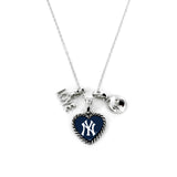 New York Yankees Necklace Charmed Sport Love Baseball - Team Fan Cave