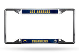 Los Angeles Chargers License Plate Frame Chrome EZ View - Team Fan Cave