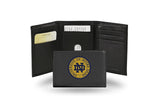 Notre Dame Fighting Irish Wallet Trifold Leather Embroidered