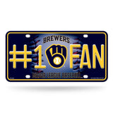Milwaukee Brewers License Plate #1 Fan Alternate Design - Team Fan Cave