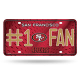 San Francisco 49ers License Plate #1 Fan Alternate - Team Fan Cave