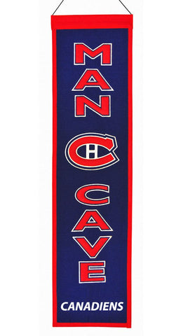 Montreal Canadiens Banner 8x32 Wool Man Cave - Team Fan Cave