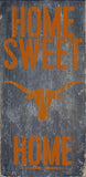 Texas Longhorns Wood Sign - Home Sweet Home 6"x12" - Team Fan Cave