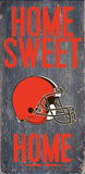 Cleveland Browns Wood Sign - Home Sweet Home 6"x12" - Team Fan Cave