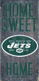 New York Jets Wood Sign - Home Sweet Home 6"x12"