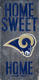 Los Angeles Rams Wood Sign - Home Sweet Home 6x12 - Team Fan Cave