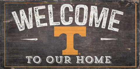 Tennessee Volunteers Sign Wood 6x12 Welcome To Our Home Design - Special Order - Team Fan Cave