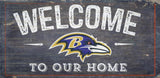 Baltimore Ravens Sign Wood 6x12 Welcome To Our Home Design - Special Order