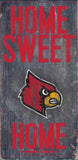 Louisville Cardinals Wood Sign - Home Sweet Home 6x12 - Special Order - Team Fan Cave