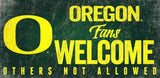 Oregon Ducks Wood Sign Fans Welcome 12x6 - Special Order - Team Fan Cave