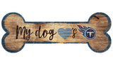 Tennessee Titans Sign Wood 6x12 Dog Bone Shape - Team Fan Cave