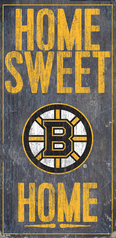 Boston Bruins Sign Wood 6x12 Home Sweet Home Design - Team Fan Cave