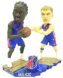 Detroit Pistons Milicic & Wallace Forever Collectibles Bobble Mates-0