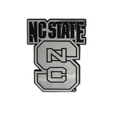 North Carolina State Wolfpack Auto Emblem Silver Chrome - Team Fan Cave