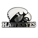 Iowa Hawkeyes Auto Emblem - Silver - Team Fan Cave