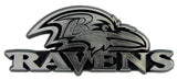 Baltimore Ravens Auto Emblem - Silver - Team Fan Cave