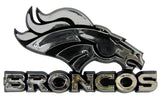 Denver Broncos Auto Emblem - Silver - Team Fan Cave
