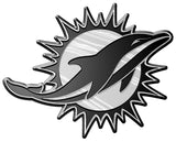 Miami Dolphins Auto Emblem - Silver - Team Fan Cave