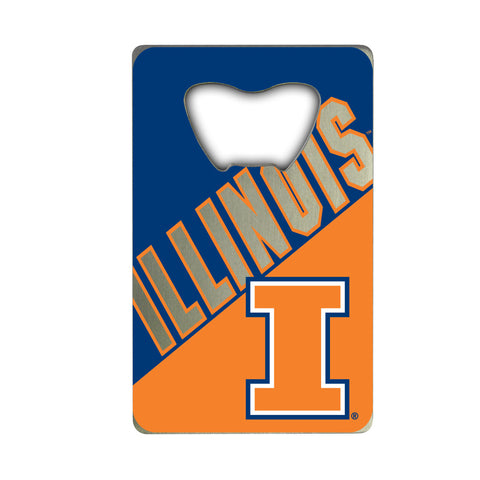 Illinois Fighting Illini Bottle Opener Credit Card Style - Special Order - Team Fan Cave