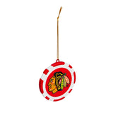 Chicago Blackhawks Ornament Game Chip Special Order - Team Fan Cave