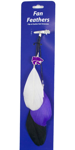 Kansas State Wildcats Team Color Feather Hair Clip - Team Fan Cave