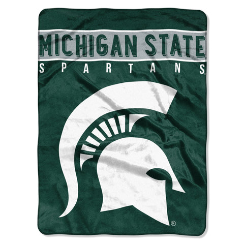 Michigan State Spartans Blanket 60x80 Raschel Basic Design - Team Fan Cave