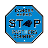 Carolina Panthers Sign 12x12 Plastic Stop Style CO