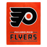 Philadelphia Flyers Blanket 50x60 Raschel Interference Design - Team Fan Cave