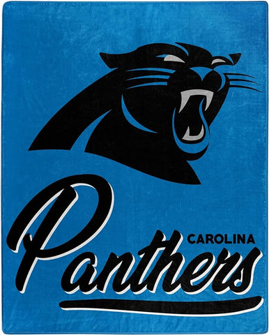 Carolina Panthers Blanket 50x60 Raschel Signature Design-0
