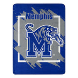 Memphis Tigers Blanket 46x60 Micro Raschel Dimensional Design Rolled-0