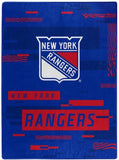 New York Rangers Blanket 60x80 Raschel Digitize Design-0
