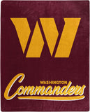 Washington Commanders Blanket 50x60 Raschel Signature Design-0