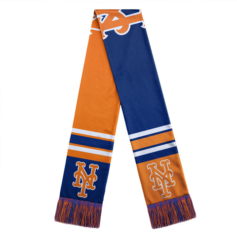 New York Mets Scarf Colorblock Big Logo Design - Team Fan Cave