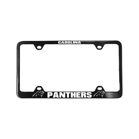 Carolina Panthers License Plate Frame Laser Cut Black - Team Fan Cave