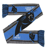 Carolina Panthers Scarf Big Logo Wordmark Gray - Team Fan Cave
