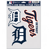 Detroit Tigers Decal Multi Use Fan 3 Pack - Team Fan Cave