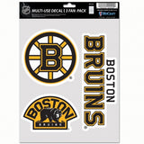 Boston Bruins Decal Multi Use Fan 3 Pack - Team Fan Cave