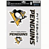 Pittsburgh Penguins Decal Multi Use Fan 3 Pack-0