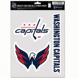 Washington Capitals Decal Multi Use Fan 3 Pack - Team Fan Cave