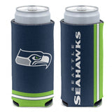 Seattle Seahawks Can Cooler Slim Can Design-0