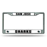 San Jose Sharks License Plate Frame Chrome - Team Fan Cave