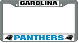 Carolina Panthers License Plate Frame Chrome - Team Fan Cave