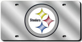 Pittsburgh Steelers License Plate Laser Cut Silver - Team Fan Cave