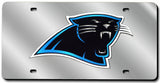 Carolina Panthers License Plate Laser Cut Silver - Team Fan Cave