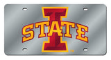 Iowa State Cyclones License Plate Laser Cut Silver - Special Order - Team Fan Cave